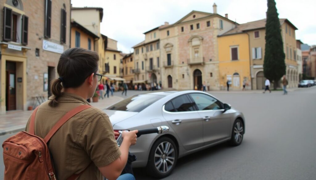 тосканские дороги и маленькие города - иллюстрация