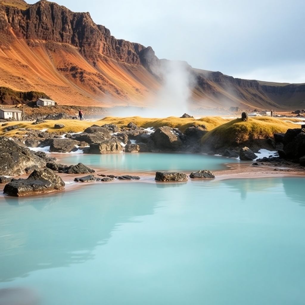 Горячие источники Исландии и маршрут по золотому кольцу воды для путешественников