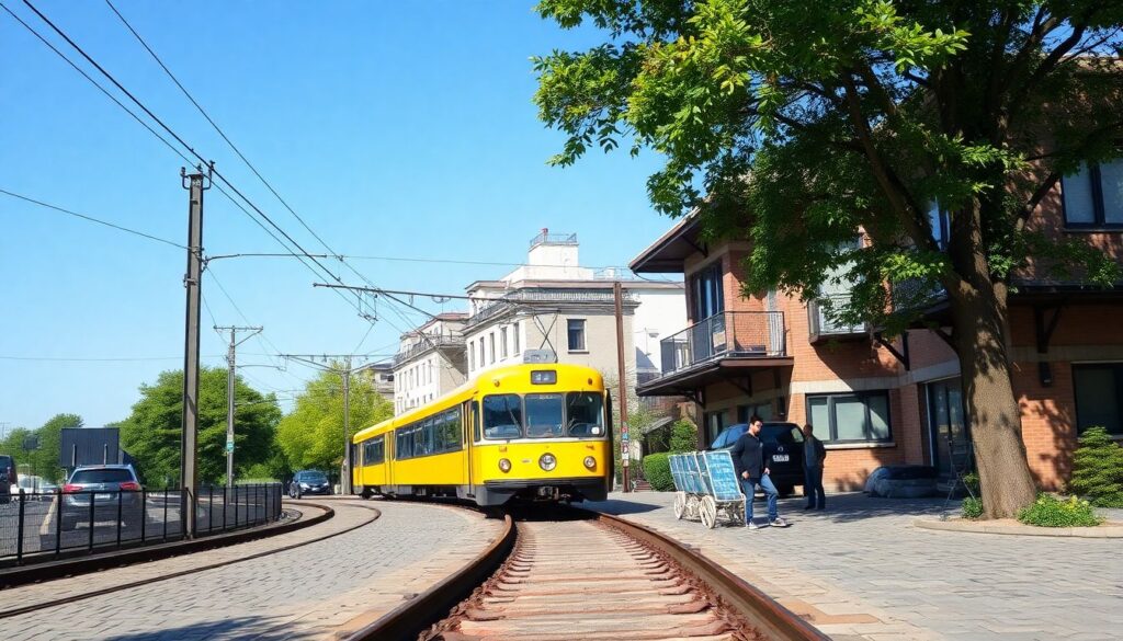 жилье и транспорт - иллюстрация