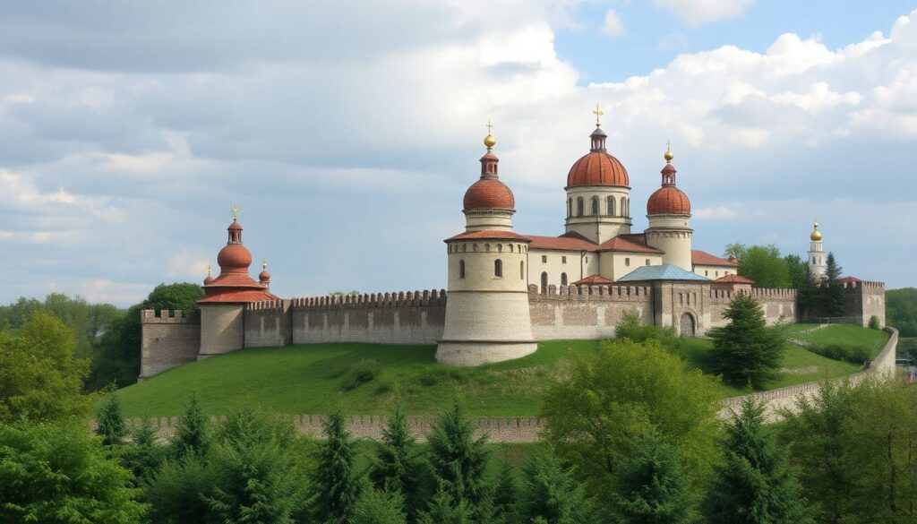 крепости и сады - иллюстрация