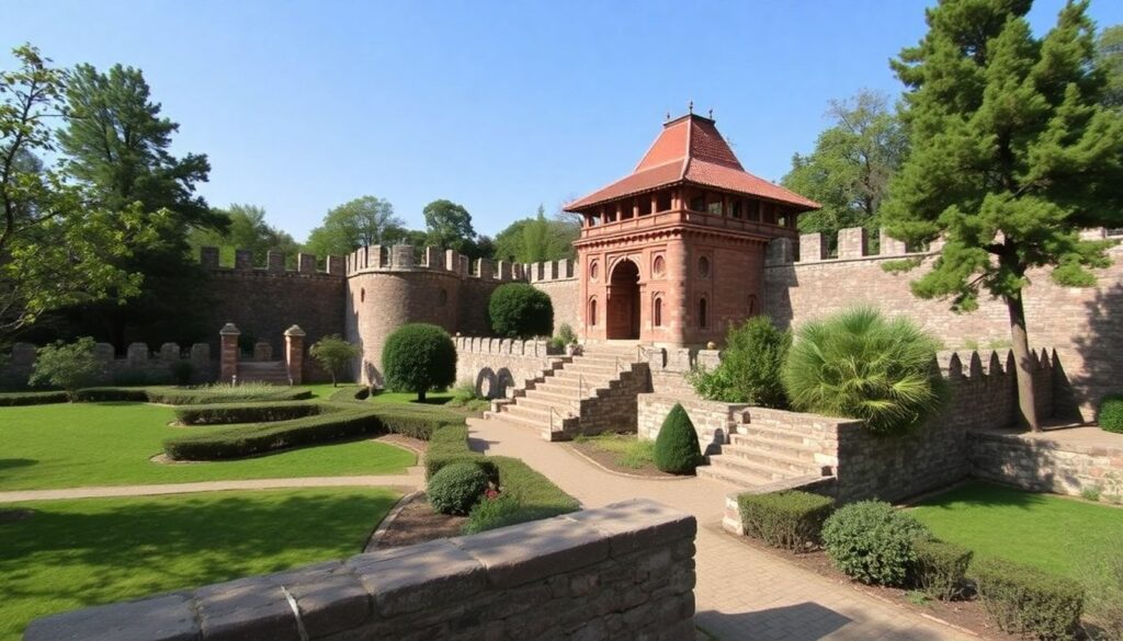 крепости и сады - иллюстрация