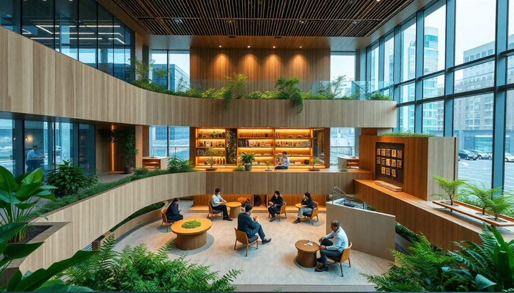 небоскребы и чайные дома - иллюстрация