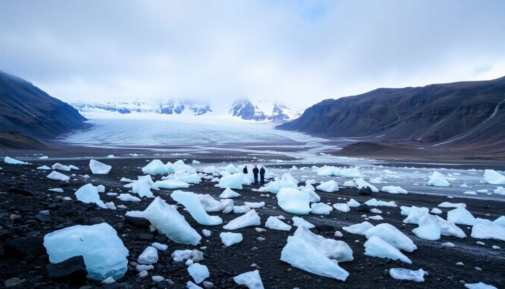 Путешествия по Исландии зимой: ледники - иллюстрация