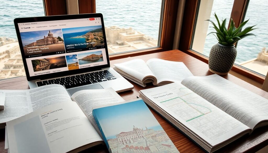 побережье и древние города - иллюстрация