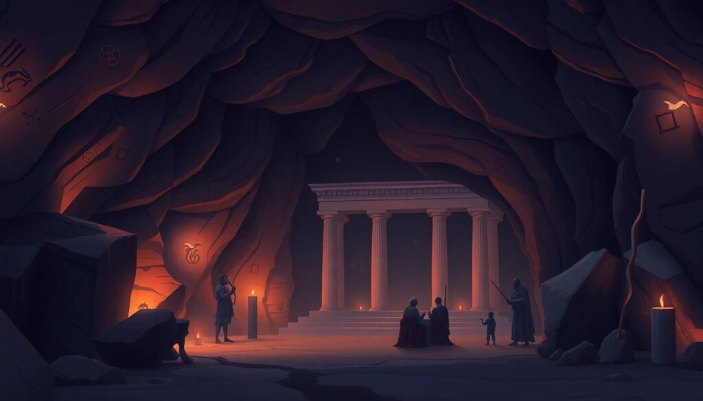 пещеры и античность - иллюстрация