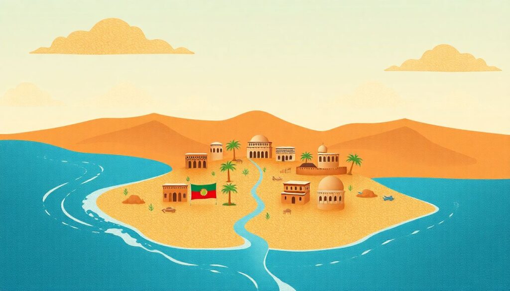 Мадаба и Красное море - иллюстрация