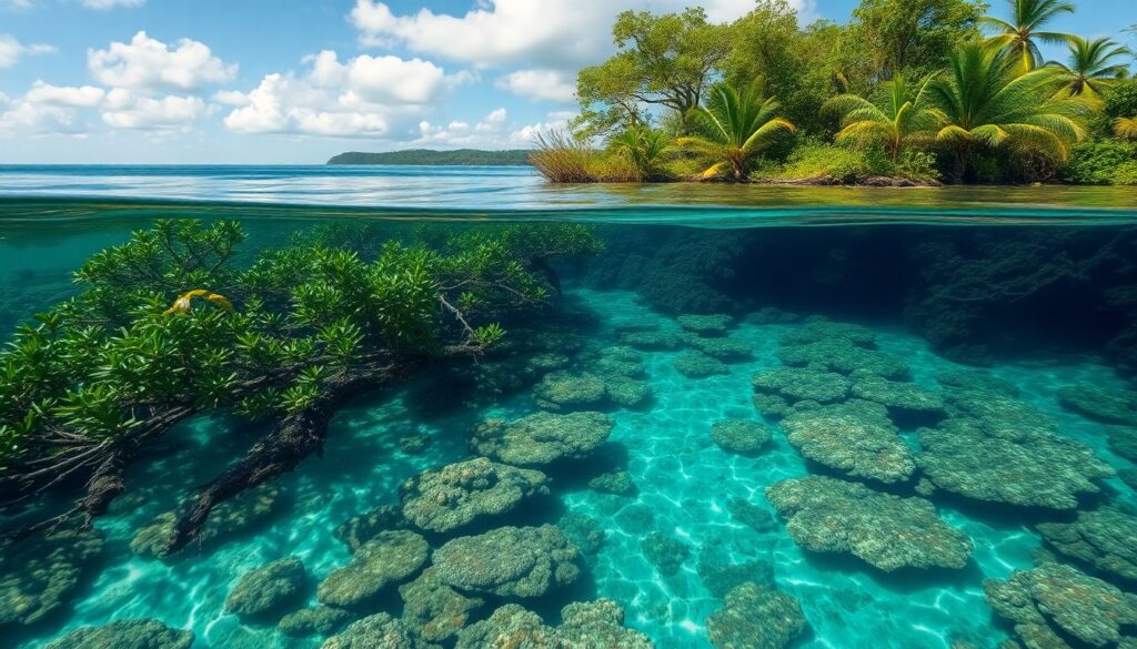 Путешествия по Мозамбикe: побережье Индийского океана и природный ресайклинг - иллюстрация