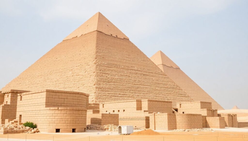 Путешествие по маршрутам вдоль Нила: пирамиды - иллюстрация