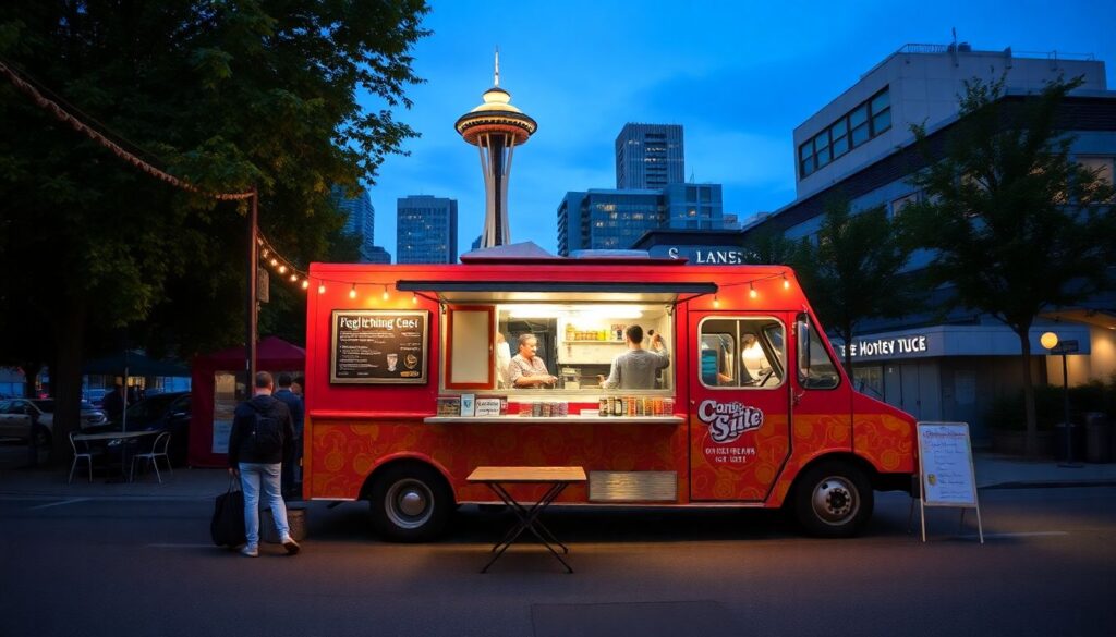 Еда на колёсах в Сиэтле: маршруты и кафе - иллюстрация
