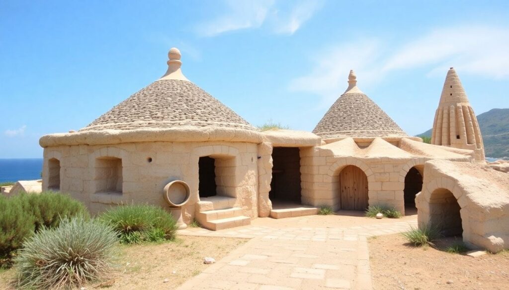 коста и древние nuraghi - иллюстрация