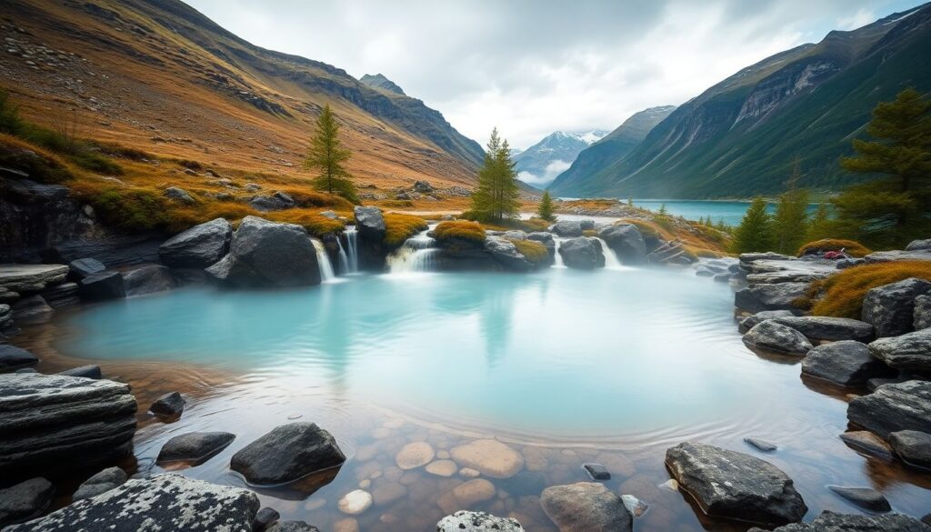 Горячие источники и саамские маршруты в Норвегии - иллюстрация