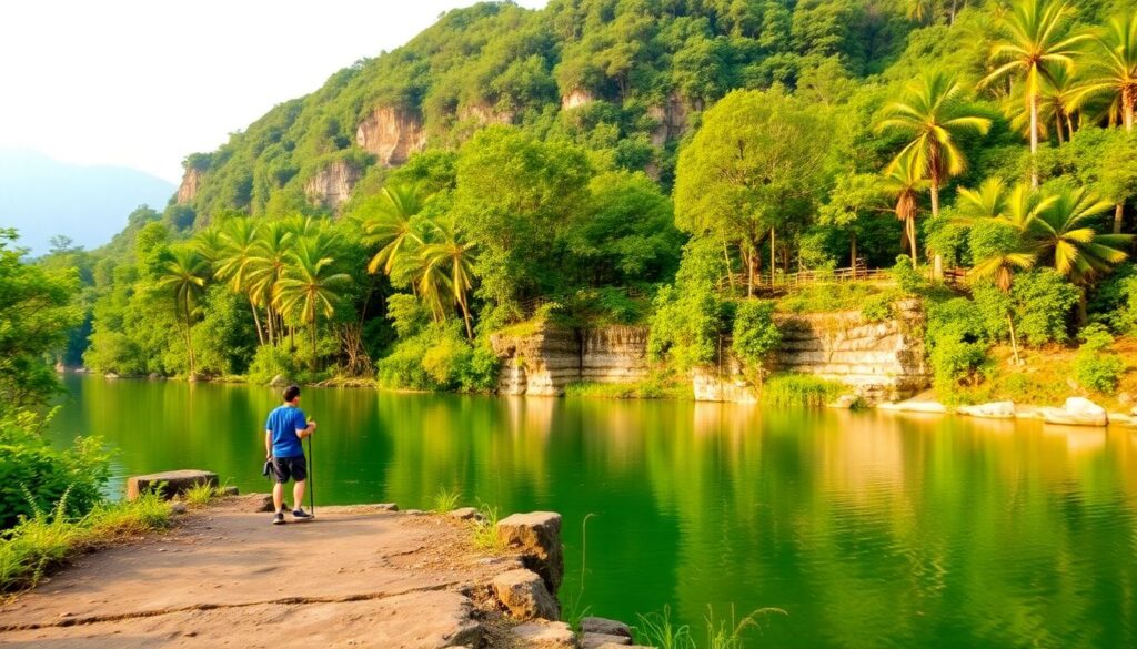 Путешествие по Лаосе: тропические леса и реки - иллюстрация