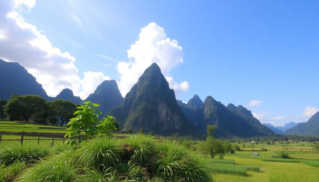 Путешествие по Лаосе: тропические леса и реки - иллюстрация