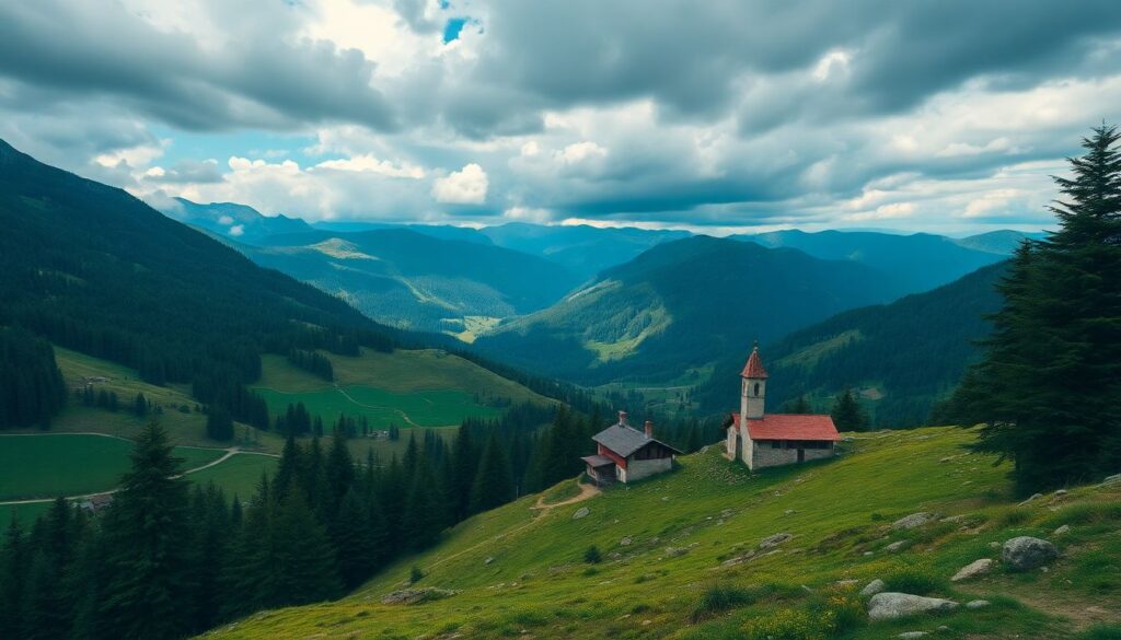 Путешествия по Румынии: Карпаты - иллюстрация