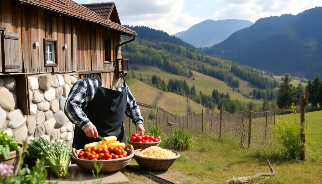 Трансильвания и кухня - иллюстрация