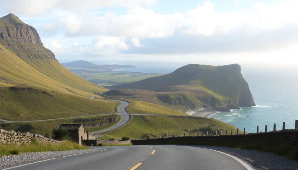 Путешествия по Ирландии: дороги - иллюстрация