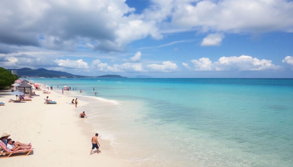 Путешествия по Окинаве: пляжи - иллюстрация