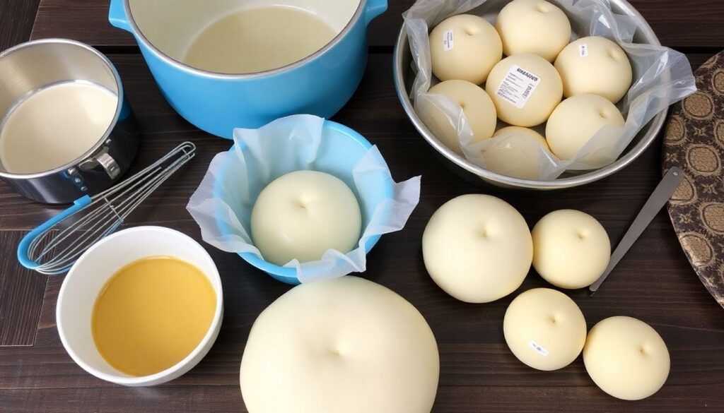 рыбалка и булочки по рецептам - иллюстрация