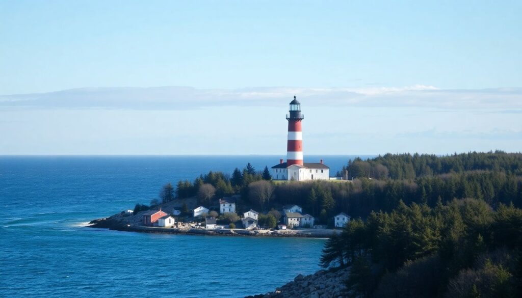 маяки и природа - иллюстрация