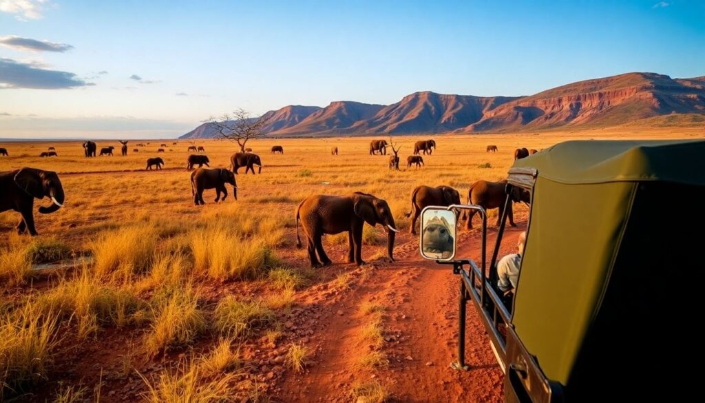 Маршруты по Африке: сафари - иллюстрация