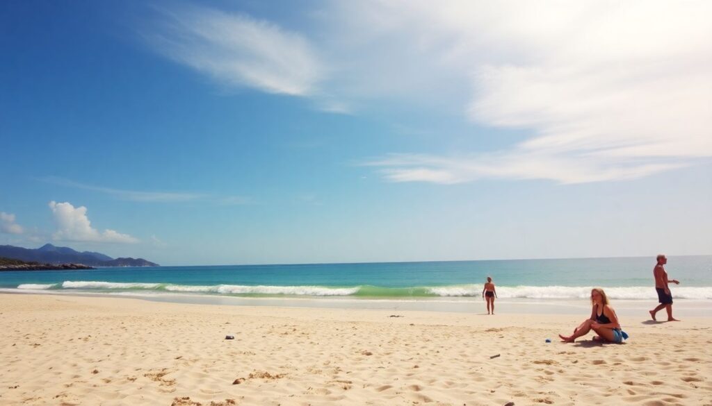 пляжи и экотуризм - иллюстрация