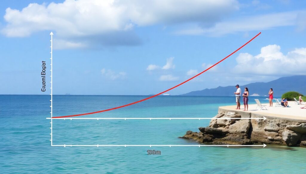 пляжи и экотуризм - иллюстрация