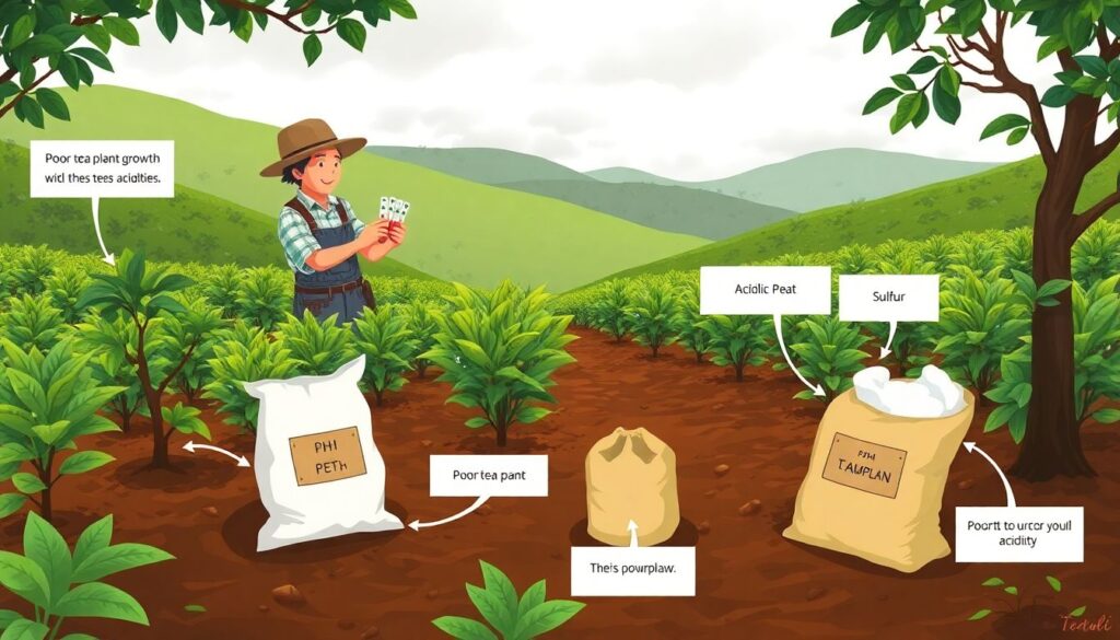 ландшафты и чай - иллюстрация