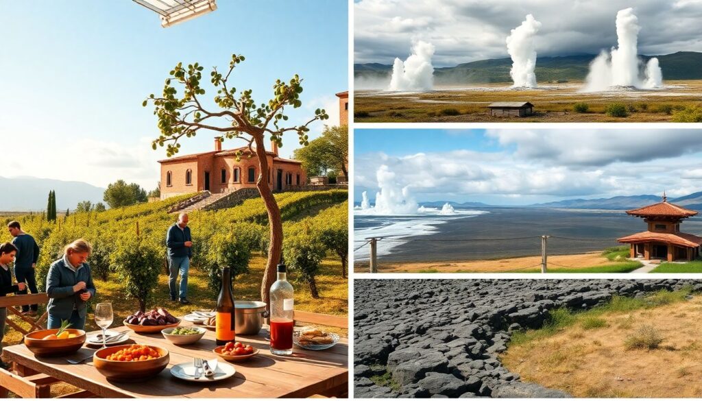 кухне и природные достопримечательности - иллюстрация