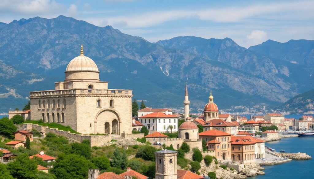 Города и маршруты по Черногории: старый город и кухня - иллюстрация