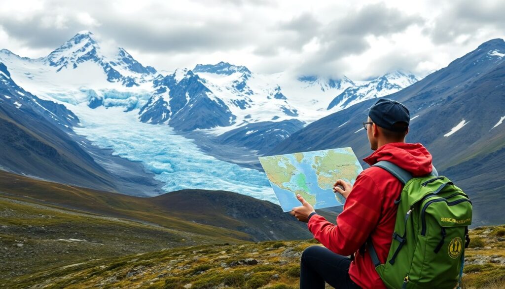 Истории о приключениях в Патагонии: ледники и озера - иллюстрация