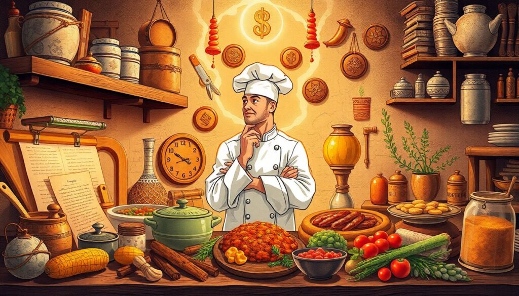 гастрономия и история - иллюстрация