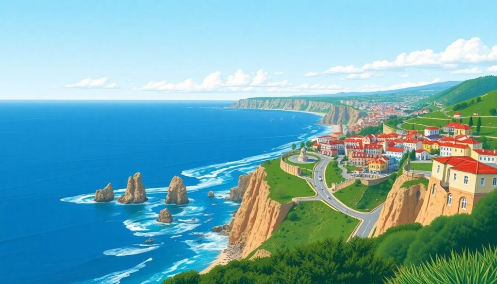 Маршруты на авто по Португалии: побережье и винодельни - иллюстрация