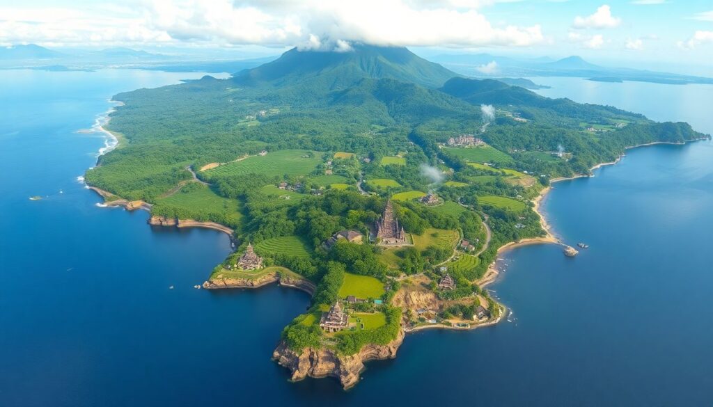 Путешествия по Бали: остров райских пляжей и рисовых полей - иллюстрация