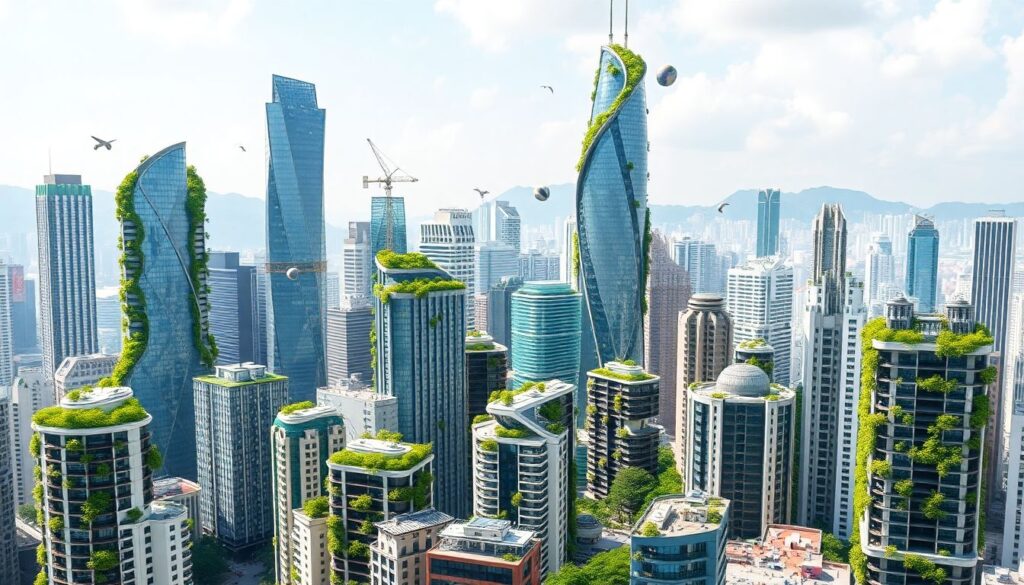 Путешествие по Гонконгу: небоскребы - иллюстрация