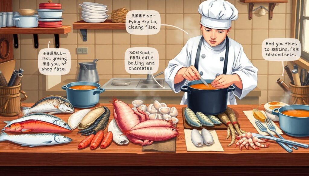 море и кухня - иллюстрация