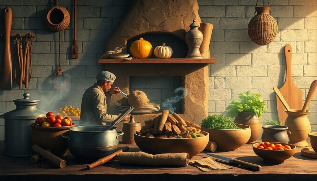 археология и кухня - иллюстрация