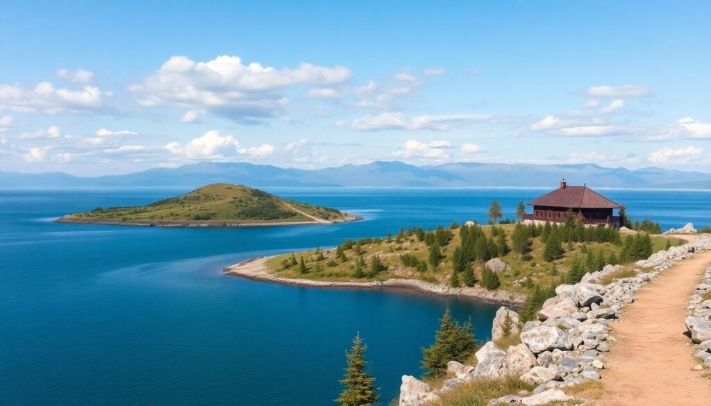 острова и национальные парки - иллюстрация