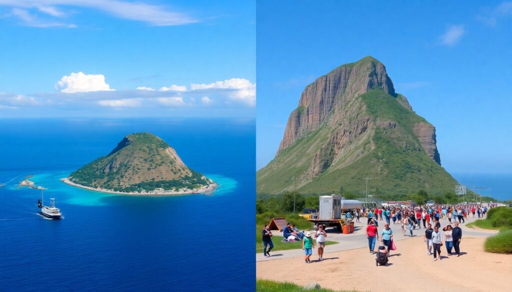 острова и национальные парки - иллюстрация