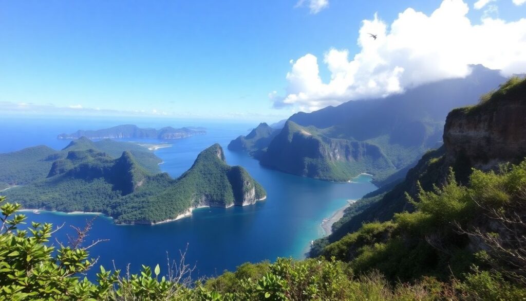 острова и национальные парки - иллюстрация