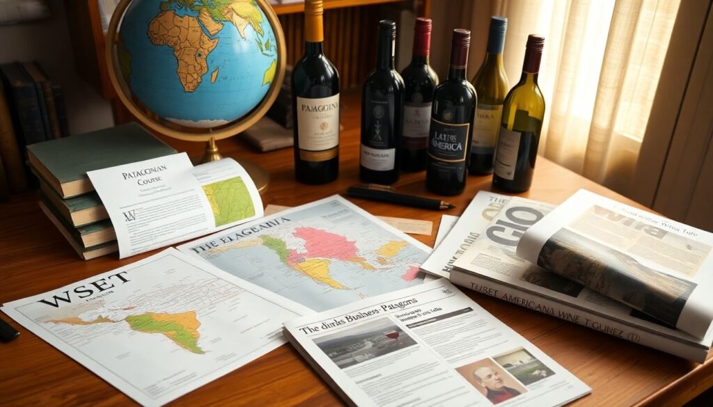 Патагония и винодельни - иллюстрация