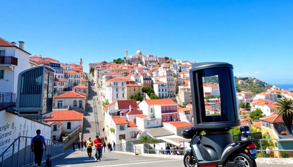 Города и маршруты по Лиссабону: холмы - иллюстрация