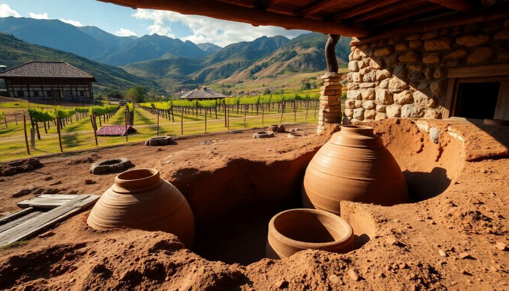 Казбеги и вино - иллюстрация