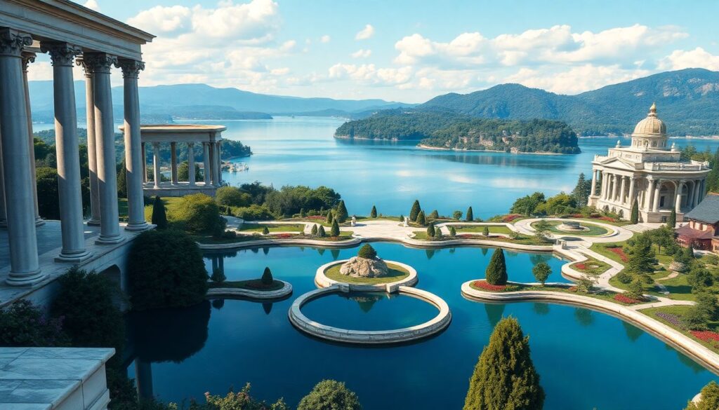 озера и design - иллюстрация