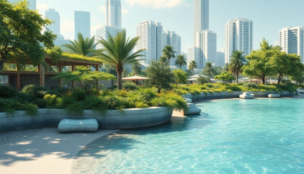 пляжи и парки - иллюстрация