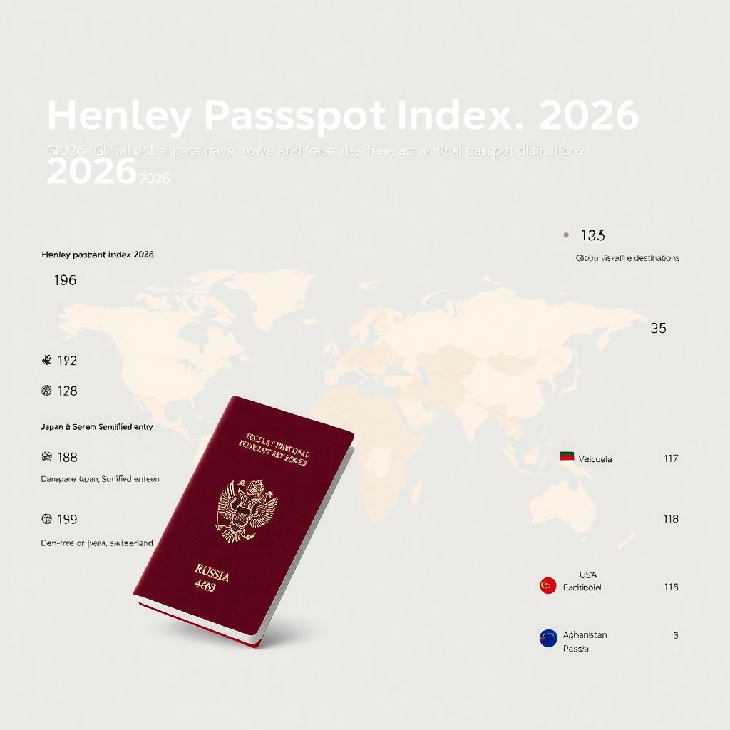 Загранпаспорт России: 113 стран без визы и место в henley passport index 2026
