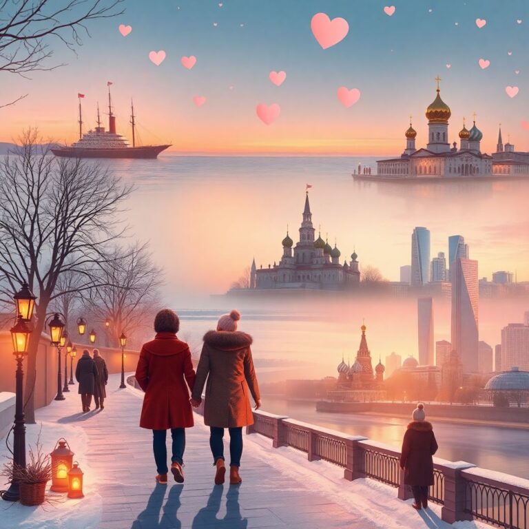 Самые романтичные города России для поездки на День святого Валентина вдвоём