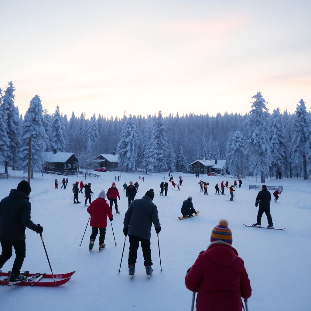 Зимний внутренний туризм: зимний отдых в России без толп с лыжами, санками и коньками