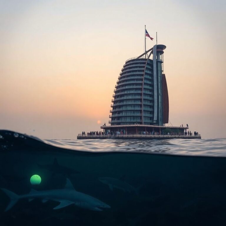 Frying pan tower: самый экстремальный отель над акульими водами