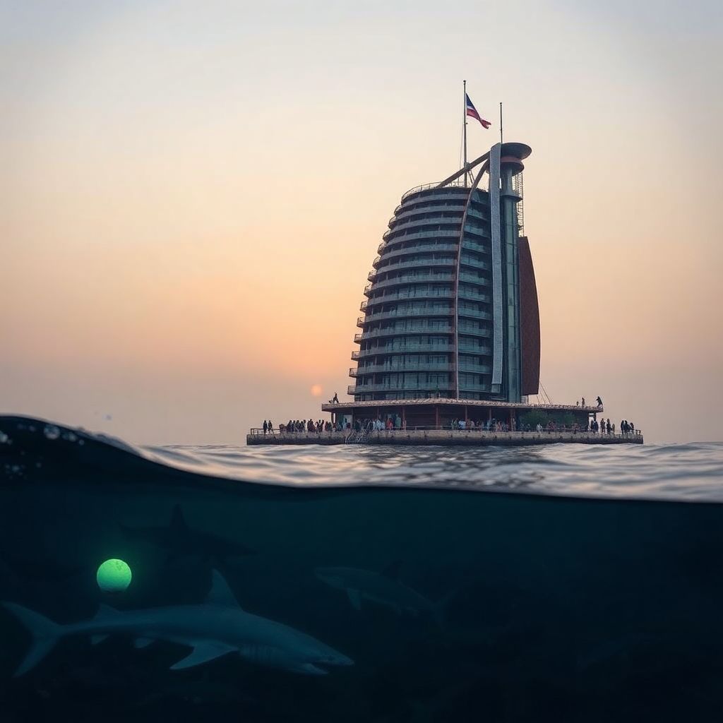 Frying pan tower: самый экстремальный отель над акульими водами